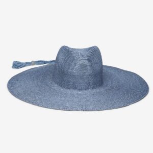 Cedar Airy Wheat Straw Rancher Hat - Blue