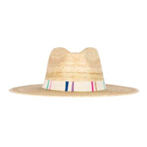 Double Stripe Woven Palm Hat